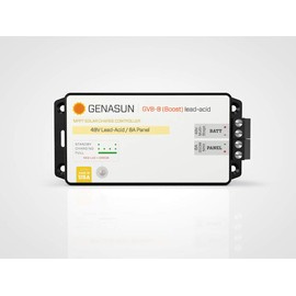 Genasun GVB-8-Pb-48V, 8 A (Input) 350 W Solar Panel, Voltage Boosting MPPT Solar Charge Controller for 48 V Lead-Acid Battery