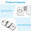 PATIKIL Flush Mount Bracket 43x19mm, 2 Pairs Interlocking Hanging Buckle