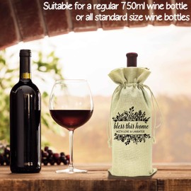 Housewarming Gifts-Unique New House New Home Gifts for New Houseowner-Realtor Gift for Clients-New Home,New House Gift-Moving Away Gifts-Wine Bag Gift-Bless This Home With Love & Laughter