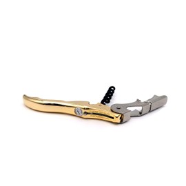 Pulltap's Genuine Slider Boss 150 Double Lever Waiters Wine Corkscrew Bottle Opener (Oro - 24K Flash Gold)
