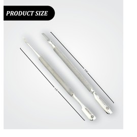 LEOGON Premium 2-Piece Nail Cleaning Tool Kit | Stainless Steel Dual-Ended Manicure Tools for Cuticle Cleaning & Nail Care | Professional Set with Elegant Storage Gift Box