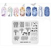 KADS Nail Stamping Plate Charming Fall Scenery Tree Defoliation Nature