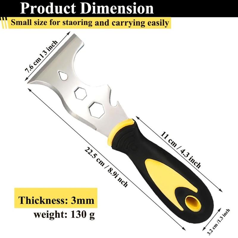Scraper Tool, Stainless Steel 13-in-1 Painters Tool, Professional Multi Paint