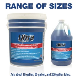 Ultra Professional ™ 4 Pack 1 Gallon Pots & Pan Dishwashing Detergent Dish Cleaning Liquid, Platinum, Blue- Powerful Grease Remover
