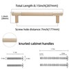 POVEFONK 7 Inch Champagne Bronze Cabinet Handles - 10 Pack
