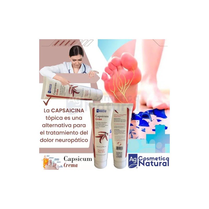 Crema Capsicum Dermatológica Con Capsaicina Tubo Flexible