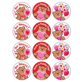 TREND enterprises T-83301 Friendship Bears/Chocolate Cherry Stinky Stickers, 48 Count, Red, Pink, 1.25"
