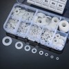 500 Pcs Nylon Washers, Flat Round Plastic Spacers Washers, Assorted