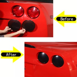 CSKT2022 6PCS/set Smoked Tail Light Covers Blackout Overlay Fit For Corvette C6 2005-2013