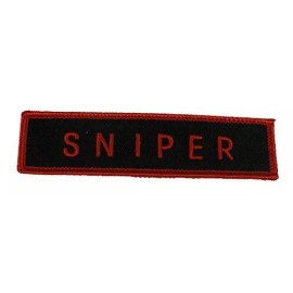 ST SNIPER TAB PATCH SHOOTING MARKSMAN SHARPSHOOTER RIFLE MILITARY LAW ENFORCEMENT