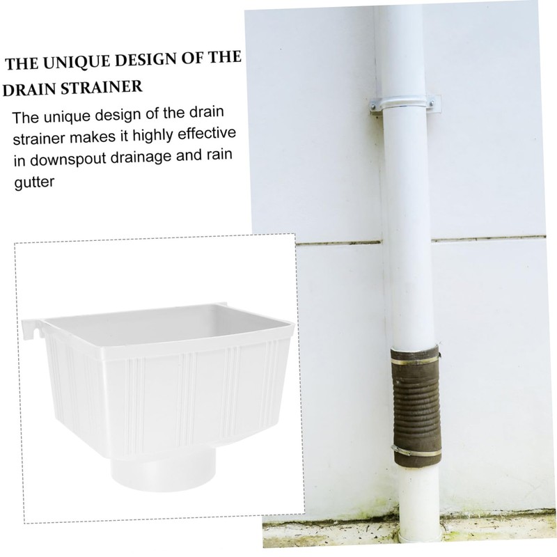 KONTONTY Square Rainwater Collection Module for Downspout PVC Diverter for