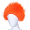 ANOGOL Orange Funny Wig for Women Orange Hairy Wig Crazy
