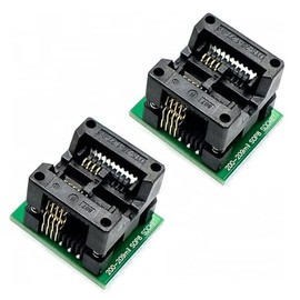 SOP8 to DIP8 IC Programmer Socket Converter Adapter Module SOP8 200mil SOP8 150mil Wide Body Narrow Body Adapter Accurate Testing Results 2pcs (200 mil)