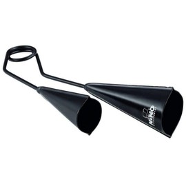 Nino Percussion A-Go-Go Bell Instrument – 2 Bells with Beater – Gift Idea for Children from 4 Years – Wood and Aluminium, Natural (NINO505)