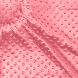 Homiest Minky Dot Fabric by The Yard, 2 Yards x 60 Inch Wide Soft Plush Fabric Pink Fleece Fabric, Cuddle Minky Fabric for Blanket, Pillow Covers, Clothing Making, Scarf, Beanie, Sewing