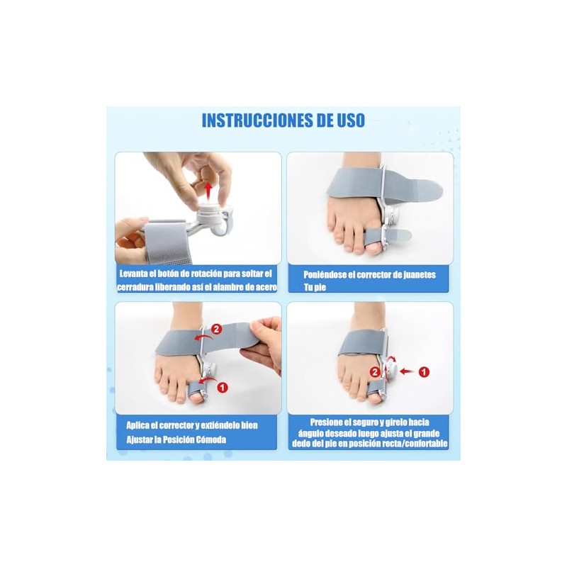Vervex Corrector de Juanete Ajustable con 2 Protectores de Silicona