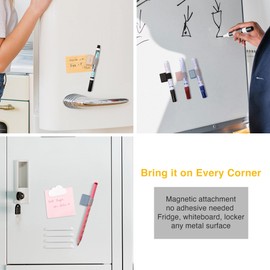 LHiDS Magnetic Pen Loop Holder(3 Pack) for Notebooks, Journals, Planners, Magnetic Pen Holder with Elastic Loop for Pen, (Water Blue)