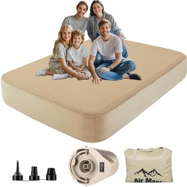 RGA Camping Air Mattress Queen with Built in Pump, 13.78" Height Inflatable Airbed, Fast & Easy Inflation/Deflation Inflatable Mattress with Portable Carrying Bag, Inflatable Bed for Home, Camping