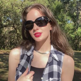 Joopin Foldable Sunglasses Women's Elegant Large Polarised Glasses XL UV400 Protection Classic Vintage, Foldable Purple/Black