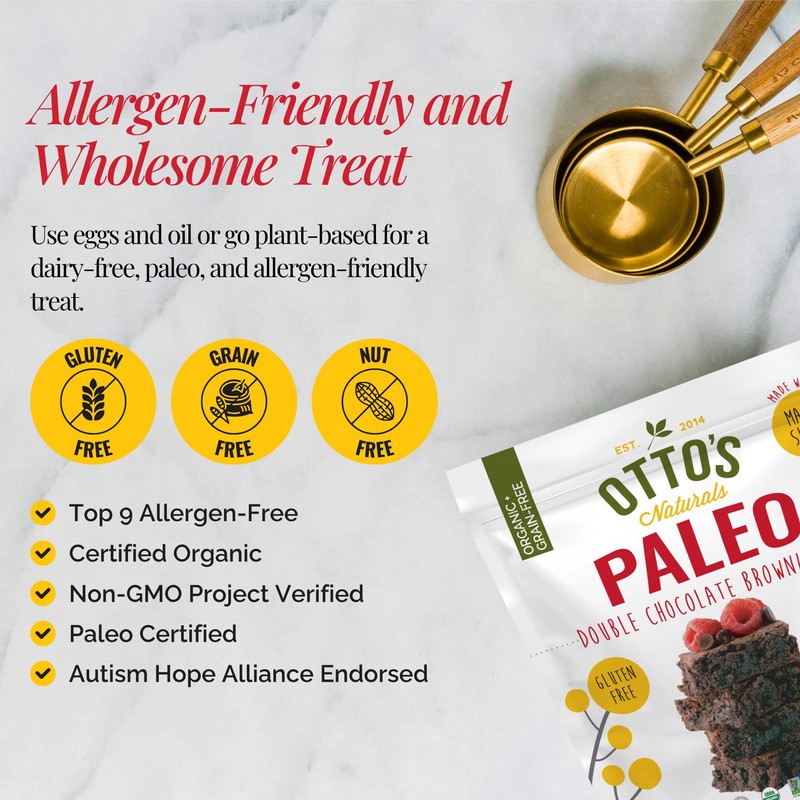 Otto's Naturals Grain-Free Paleo Double Chocolate Brownie Mix, 11.1 Oz.,