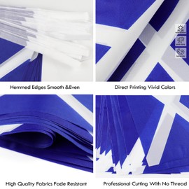 Scotland String Flag Pennant Banner - 38 Flags, 42 Feet Small Mini Scottish Flags Bunting Banner for Country Decoration, School, Party, Sports Events