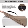 PiccoCasa High Stretch Ottoman Cover with Elastic Bottom, Soft Slipcover