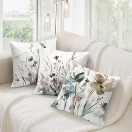 ARNTY Cushion Covers, Velvet Cushion Covers, Decorative Square Cushion Cover, Soft Solid Cushion Cover for Sofa Bedroom Car 45 x 45 cm (Painting Velvet)