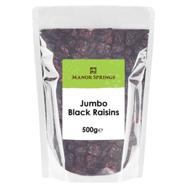 Jumbo Black Raisins 500g by Manor Springs