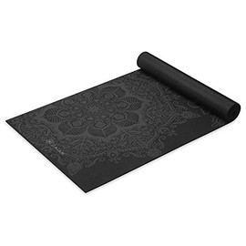 Gaiam Tapete de yoga – Premium de 6 mm con impresión extra gruesa antideslizante para ejercicio y fitness para todo tipo de yoga, pilates y entrenamie