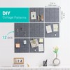 Large Cork Board, 12 Pack Felt Wall Tiles with Safe