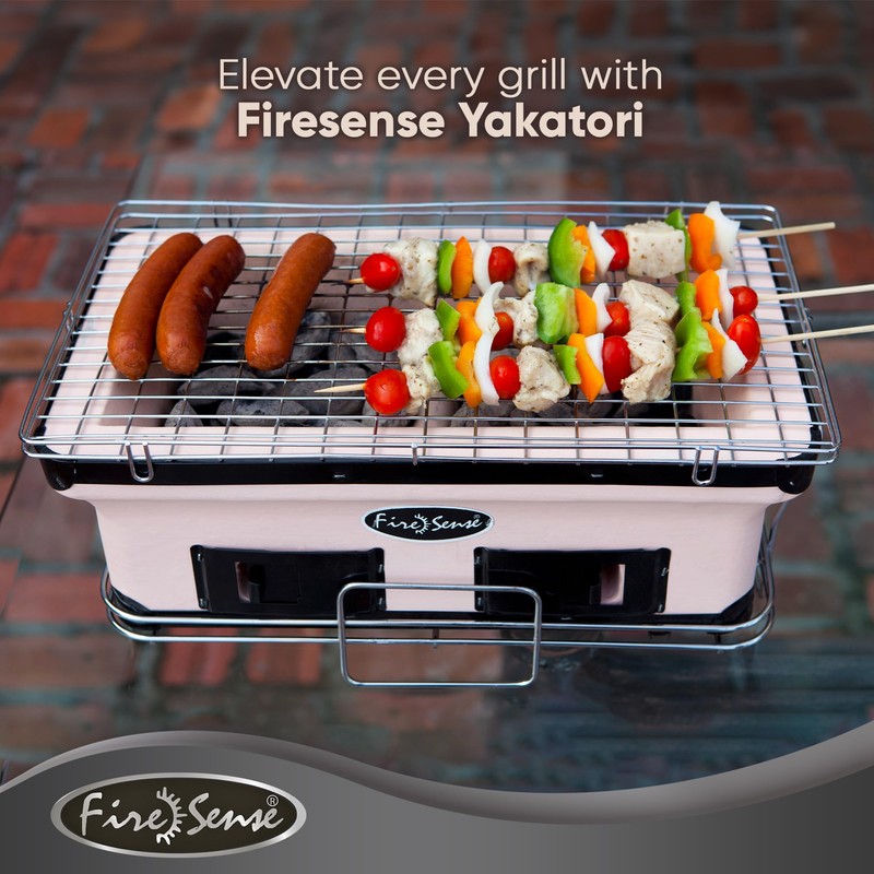 Fire Sense 60450 Yakatori Internal Grates Charcoal Chrome Cooking Grill
