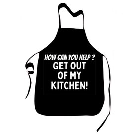 FaceYee Live Love Bake Funny Aprons Barber Chef Bib Apron Novelty Chef Kitchen Aprons BBQ Housewarming Gift, Get Out of My Kitchen, 27" L x 22" W