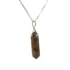 VIE VIE Double Point Pencil Pendant, Silver Chain (Smoky Quartz)