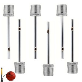 Ball Pumpe Nadel, 6 Pcs Luftpumpennadel, Doppelloch Aufblasbare Nadel, Ballpumpen-Aufblasnadeln, für Sportbällen, Fußball, Volleyball, Basketball, Volleyball