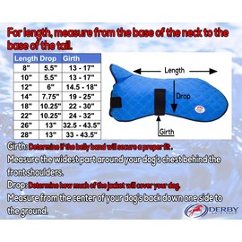 Derby Originals Hydro Cooling Dog Jacket with Harness Compatible Opening Reflects Heat and UV Cools for Hours