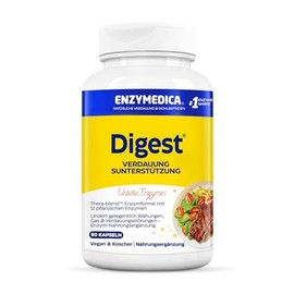 Enzymedica - Digest Fast Acting Enzyme Formula Reduces Gases and Bloating, Improves Nutrient Absorption and Energy, Gluten Free, Dairy Free, Vegetarian, 90 Capsules