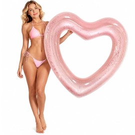 Flotador Inflable de corazón para Piscina, Anillos de natación de Dulce Amor, Tubo para diversión acuática en Verano, Juguetes de Fiesta en la Playa, 