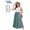 Lepunuo Casual Summer Maxi Skirts High Waisted Flowy Skirts Womens