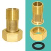 Joywayus Brass Water Meter Pipe Fitting Hex Nipple 3/4” NPS