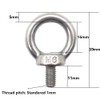 Eowpower 5 Pieces M6 Male Thread Machinery Shoulder Lifting Ring