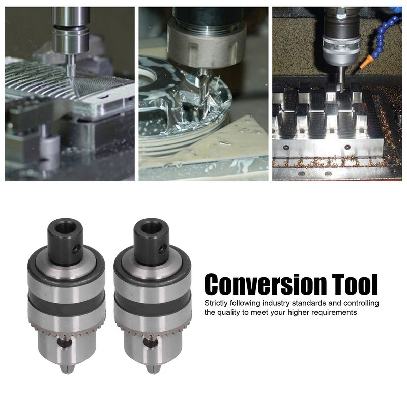 2 Set Heavy Duty Drill Chuck 3 Claw Aluminum Alloy