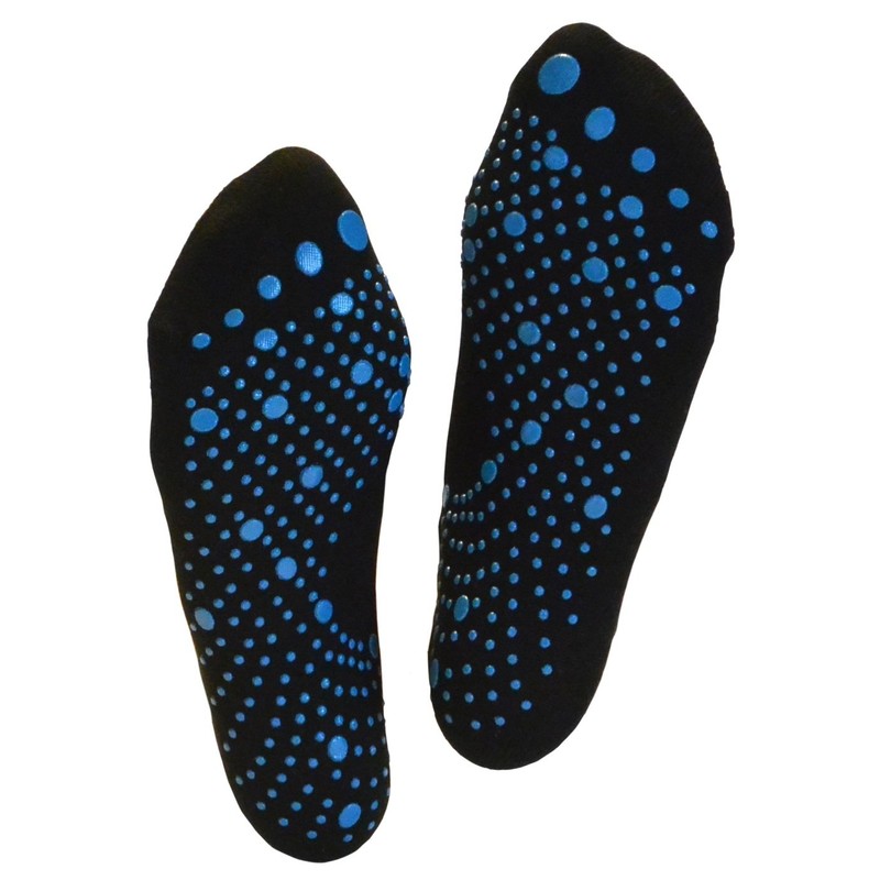 Pilates, Yoga, Martial Arts, Dance Anti-Slip/Non-Slip Grip Socks (Black/Blue)