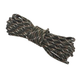 Rebower 550 Paracord Rope 8m, 4mm Thin Paracord Nylon Cord 7-Strand Core [for Tent Camping Outdoor Gear] - Black Brown