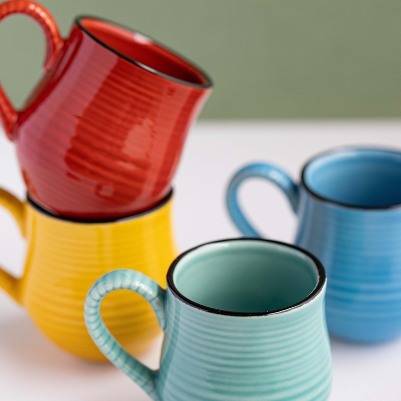 La Cafetière Mysa Brights Espresso Mugs, Set of 4, Ceramic,
