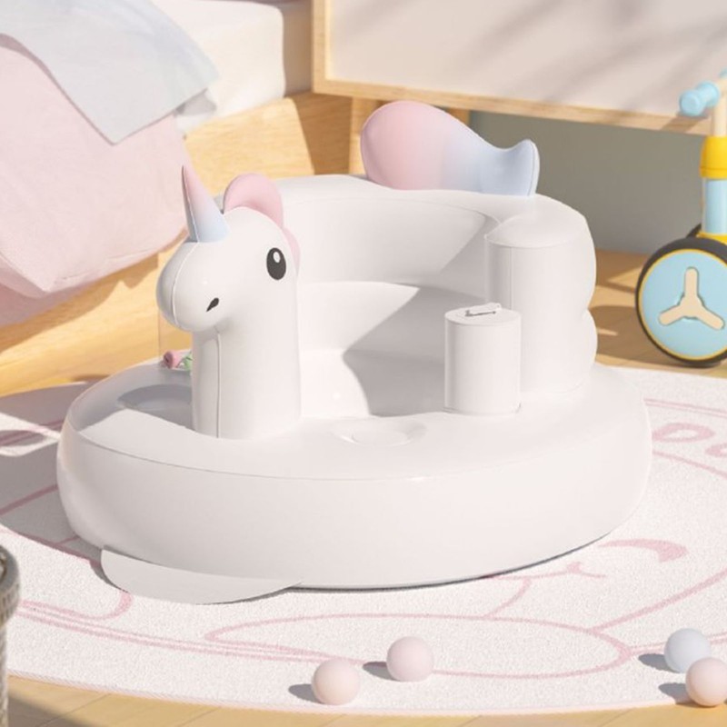 Baby Chair Inflatable Cute Animal Pattern Large Base PVC Soft