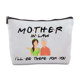 Mother in Law Gifts from Daughter And Son in Law Zipper Travel Make Up Bag Mothers Day Birthday Christmas Retirement Gifts Mother in Law I'll Be There for You