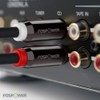 FosPower (1.8m) 3.5mm Stereo Mini Plug to 2RCA (Red /