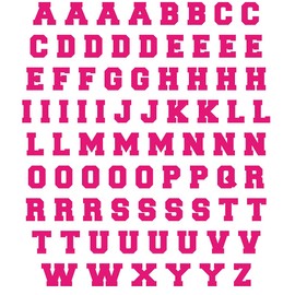Sports Helmet Letters Only 1/2" by Chalkallaboutit® Baseball, Hockey, Football and Lacrosse (Hot Pink)