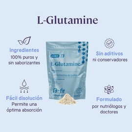 B-FIT L-Glutamina en Polvo 100% Pura - 5g por Porción Sin Sabor