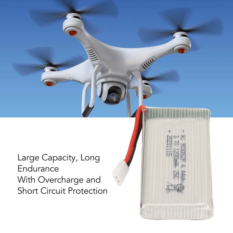 3.7V 1200mAh Lithium Battery for X5SW Quadcopter 903052P 25C RC